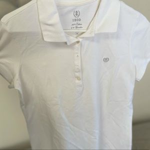 White Izod Polo tee